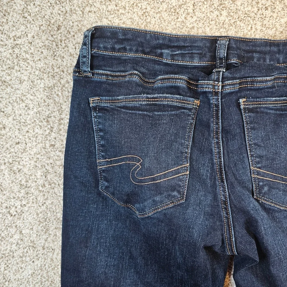 Silver Jeans Co Tuesday Slim Boot Dark Wash Denim Jeans W31 L35 L12602EDB363